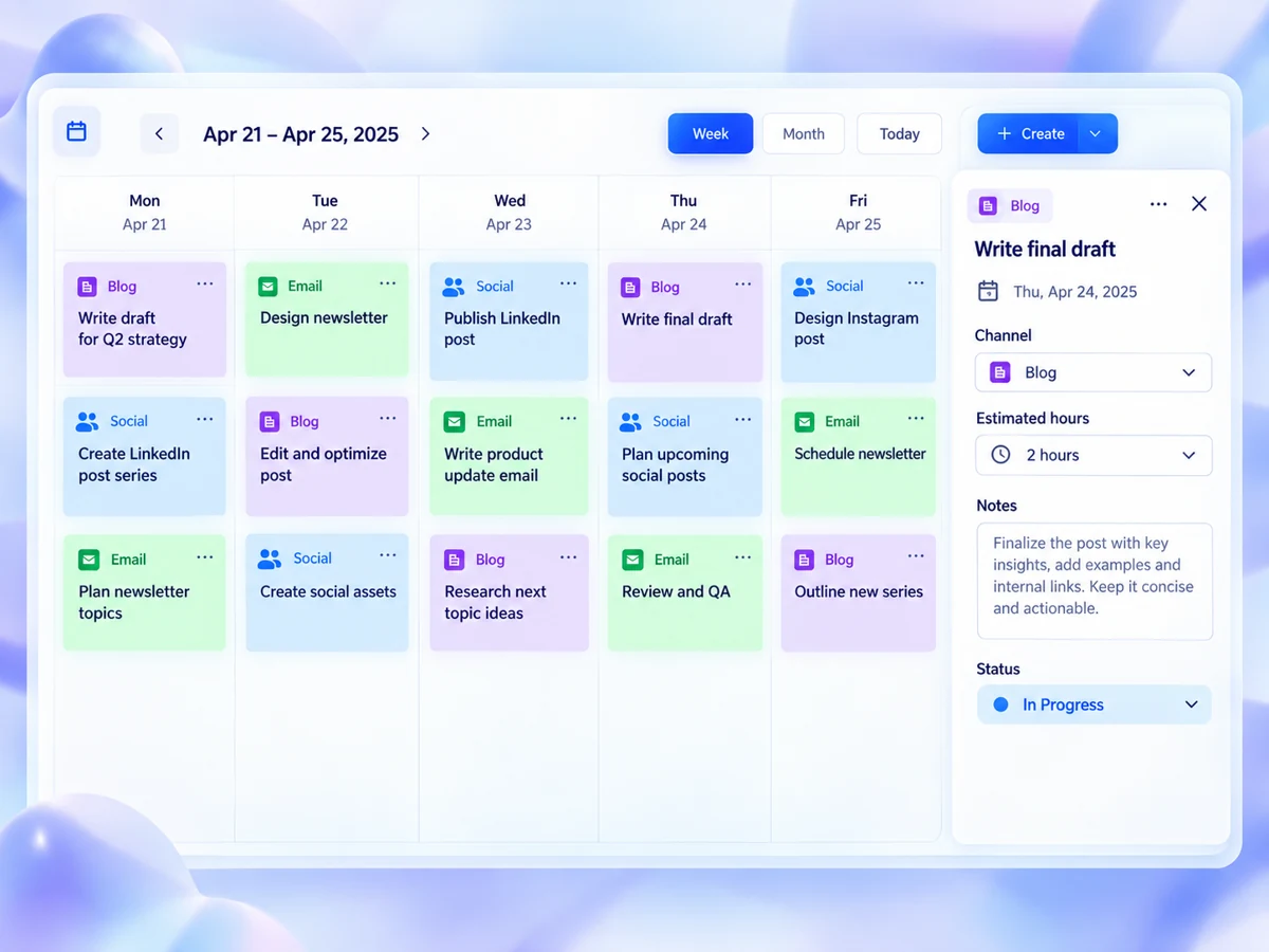 Content Campaign Board preview